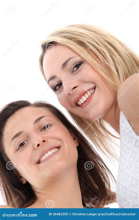 Low Angle View Of Smiling Women Royalty Free Stock Images Image 26483359