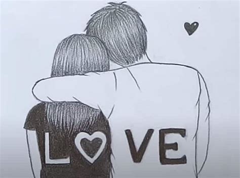 valentine couple drawing by pencil how to draw romantic couple how to draw step by step