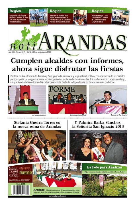 NOTI ARANDAS Edición impresa 1179 by NOTI ARANDAS Issuu