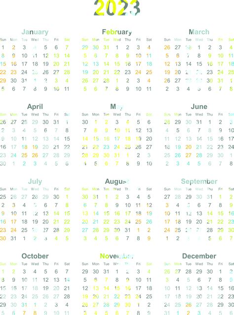 Calendar 2023 Clipart Background Calendar Png Png Play