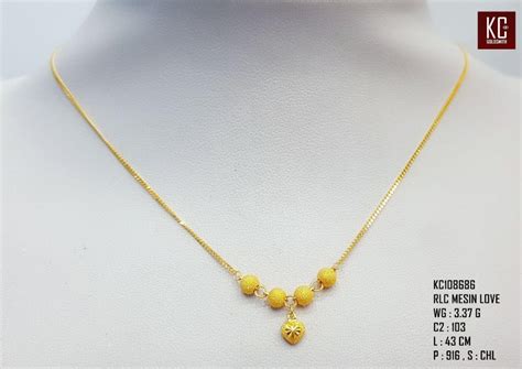 Senarai harga rantai tangan design pasir l0 35cm 1 4g. Harga Rantai Leher Emas 916 Terkini 2020