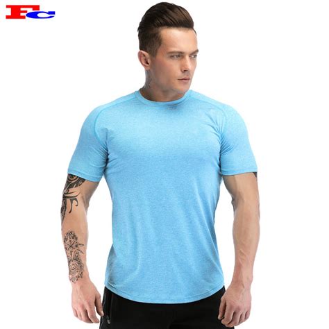 Polyester Spandex Short Sleeve Dry Fit Mens T Shirts Supplier Sports