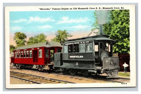 Vintage 1930s Postcard Hercules Train Old Mammoth Cave Railroad