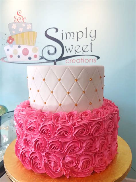 pink rosettes cake simply sweet creations flickr