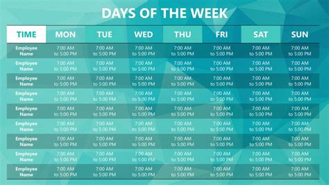 Powerpoint Weekly Schedule Template • Presentationpoint