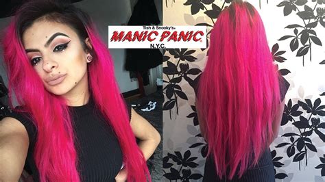 Dying My Hair With Manic Panic Hot Hot Pink Youtube