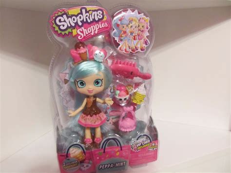 Shopkins Peppa Mint Shoppies Doll With 2 Exclusive Shopkins