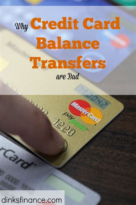 Still, if you're a married couple, and you don't separate your money, and you're not going to be angry at the other if things don't go well if you do a balance transfer from one card to another, then. Credit Card Balance Transfers Are Bad! - Dinks Finance