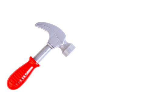 Hammer A Toy Plastic Hammer With A Red Handle A Childrens Tool