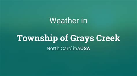 Weather For Township Of Grays Creek North Carolina Usa