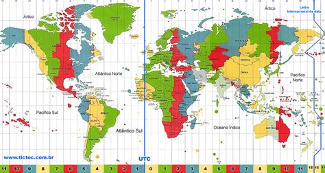 Geologia Mapa Mundial Fusos Hor Rios