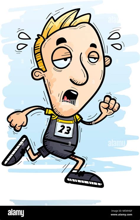Cartoon Tired Runner Clipart