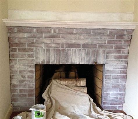 how to whitewash a brick fireplace an easy step by step tutorial white wash fireplace brick