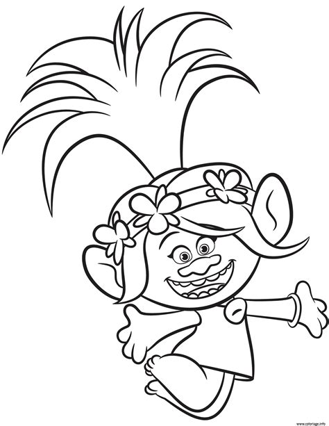 Coloriage Poppy From Trolls 2