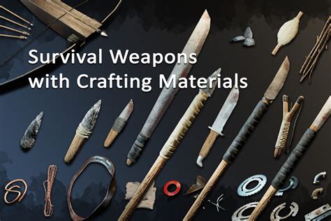 Survival Weapons With Crafting Materials D Weapons Unity Asset Store