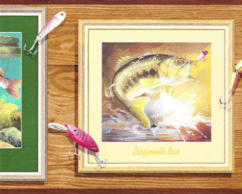 🔥 Free Download Bass Fish Sportsman Fishing Lures Wallpaper Border Wall