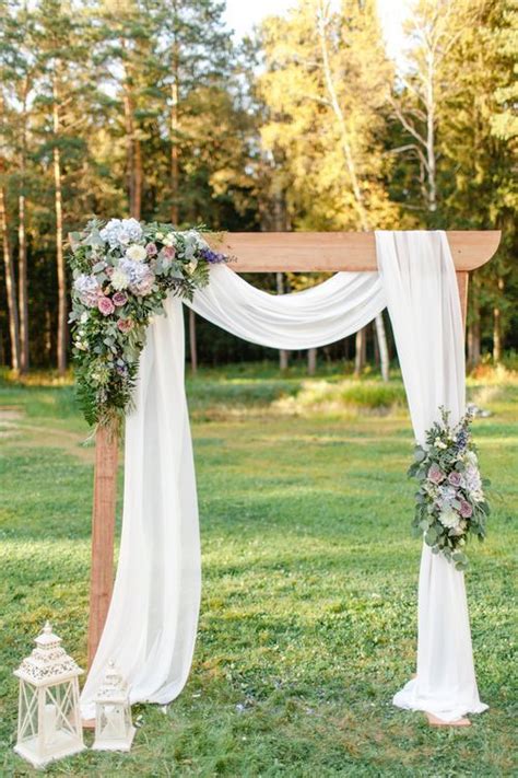Fine Romantic Wooden Wedding Arch Inspiration Enchanting Floral