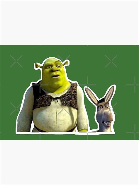 Shrek And Donkey Sticker Mask For Sale By Albagegunde Redbubble