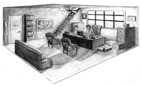 Taylor Mitchells Art — 2 Point Perspective Room