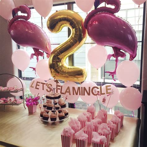 Harpers Second Birthday Party Lets Flamingle Veronikas Blushing