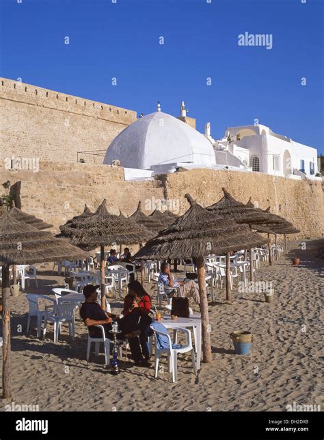 Hammamet Medina From Beach Hammamet Nabeul Governorate Tunisia Stock