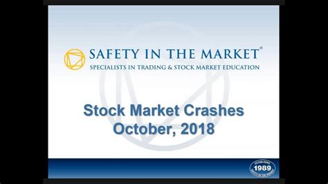 Market downturns are normal and can be caused by numerous factors. Stock Market Crashes - October 2018 - YouTube