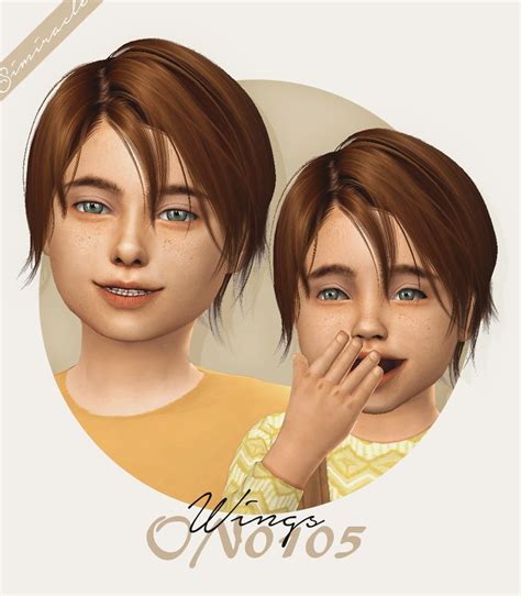 Simiracle Wings On0105 Hair Retextured Sims 4 Hairs Sims 4 Kids
