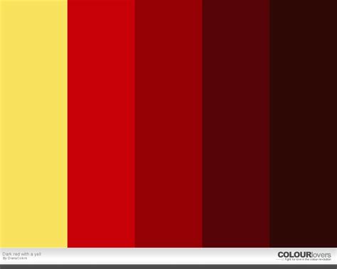 Color Palette Dark Red With A Yell Red Color