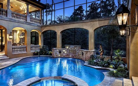 Villa Belle Pool Fountain House Plans Luxury Swimming Pools