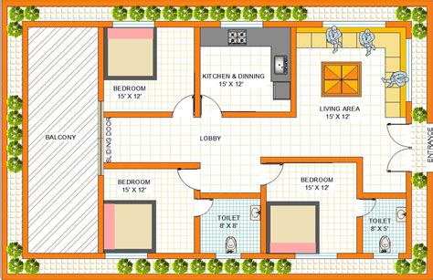 Floor Plan For 30 X 50 Feet Plot Cadbull