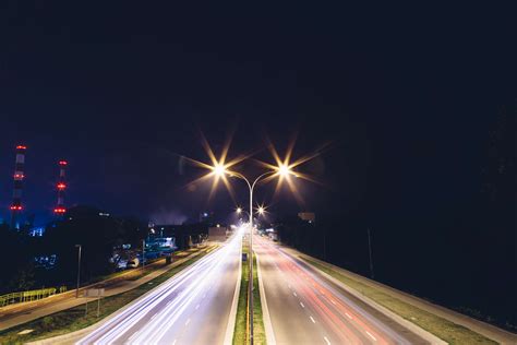 Cars Highway Lights Night 4k Wallpaper Coolwallpapersme