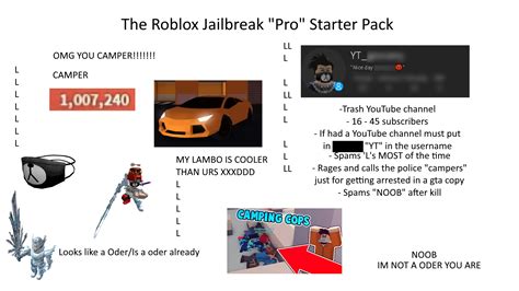 The Roblox Jailbreak Pro Starter Pack By Thefoxgamer03 On Deviantart
