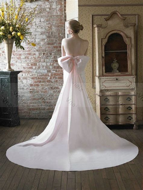 Wedding Dress With Bow In Back