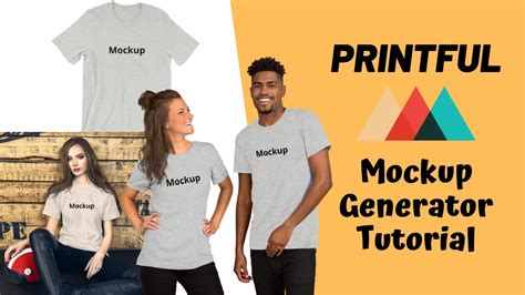 Printful Mockup Free : Newest Apparel Mockups On Yellow Images Object