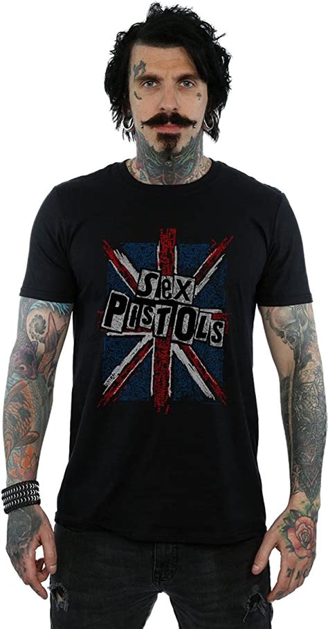 Absolute Cult Sex Pistols Mens Anarchy Flag T Shirt Uk