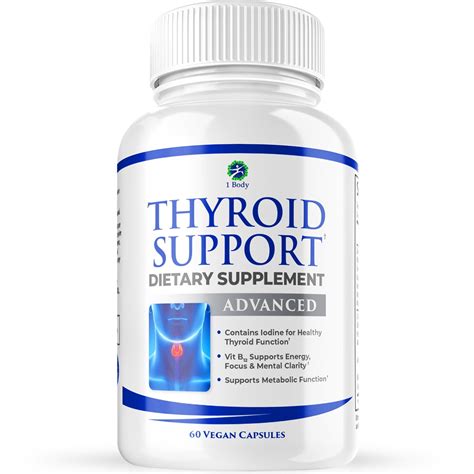 1 Body Thyroid Support Iodine Supplement Vegetarian And Non Gmo Capsules