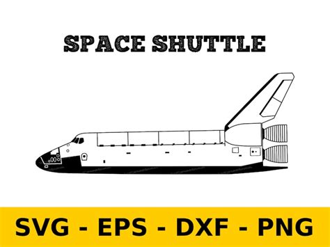 Space Shuttle Svg Space Shuttle For Laser Cut Vector Image Clipart