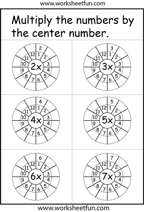 Times Tables Worksheets 2 3 4 5 6 7 8 9 10 11 And 12 Kids Page 2