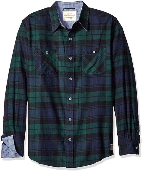 Weatherproof Vintage Mens Long Sleeve Flannel Shirt