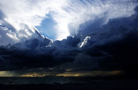 Stormy Clouds Over The Sea Free Stock Photo Freeimages