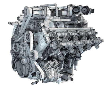 Cutaway V8 Engine 3d Model By 3d Horse