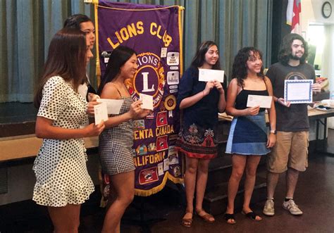 Lions Club Presents Scholarships Crescenta Valley Weekly