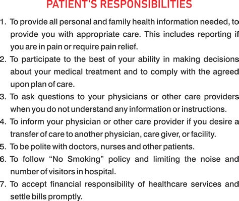 Patients Rights And Responsibility Sps Hospitals