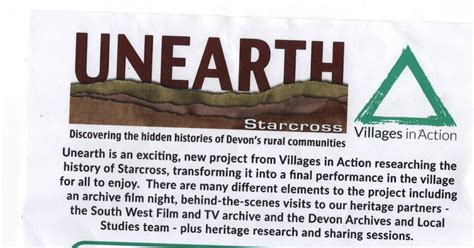 Starcross History Society Unearth Meeting With Villages In Action