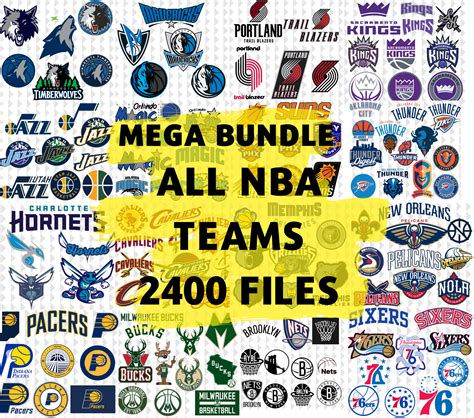 ClipartShop, Bundle of all Basketball teams, all NBA teams, Clipart file, logo teams, svg files 