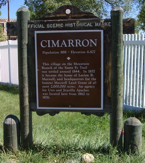 Cimarron Marker Cimarron New Mexico Located At The Smal Flickr