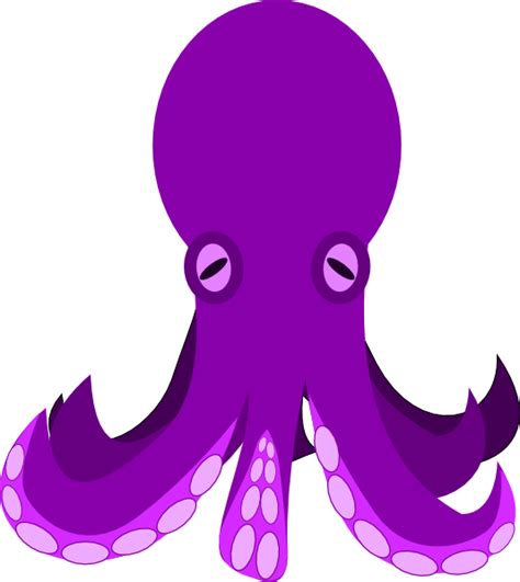 Purple Octopus Clip Art At Clker Com Vector Clip Art Online Royalty