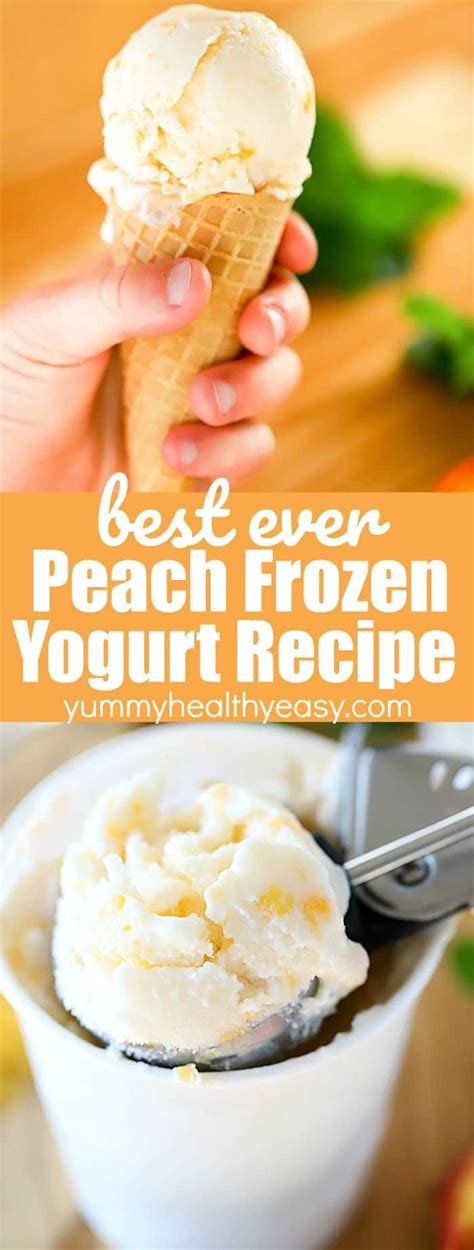 Cool Down With A Scoop Of Peach Frozen Yogurt Only Five Simple And