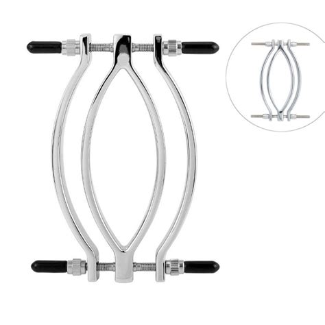 Stainless Steel Clitoris Clamp Vagina Opener Metal Labia Clamps Bdsm