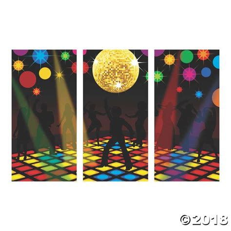 Disco Party Backdrop 3 Pc Oriental Trading Backdrops For Parties